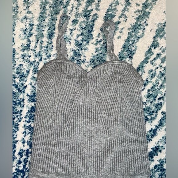 Wild Fable Gray Women's Ribbed Cropped Tank Top - Picture 2 of 6